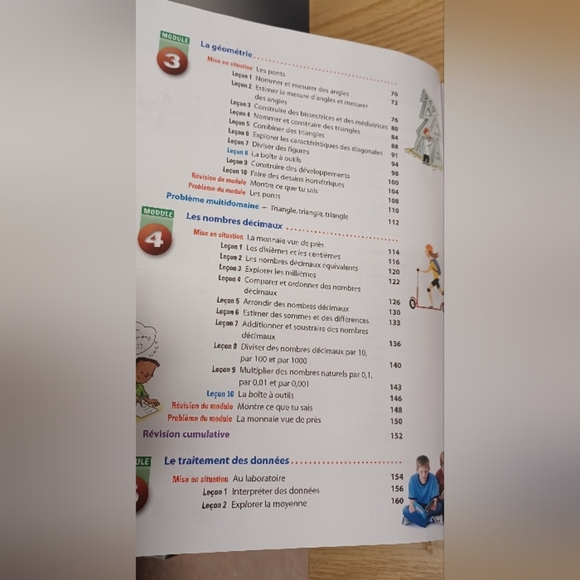 Grade 5 Math Learning School Book Chenelière Mathématiques (French) Hardcover - Picture 7 of 13